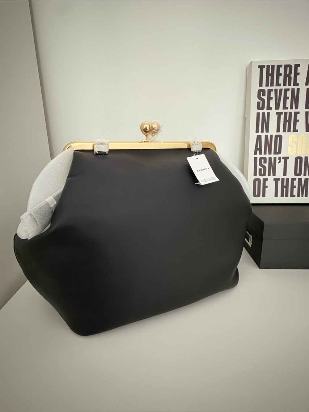 COACH Oversized Kisslock Frame Bag, NWT